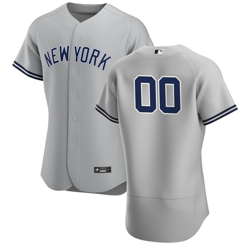 Men's New York Yankees ACTIVE PLAYER Custom Grey Flex Base Stitched Jersey Men's New York Yankees ACTIVE PLAYER Custom Grey Flex Base Stitched Jersey